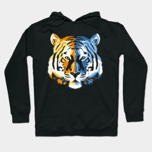 Tiger orange blue Hoodie